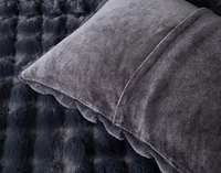 Bubble Faux Fur Comforter Set