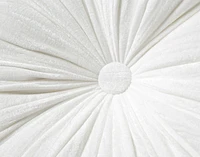 Pleated Velvet Round Cushion