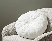 Pleated Velvet Round Cushion