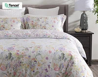 Gardenglow Floral Duvet Cover, Floral, White,