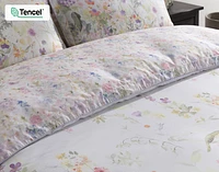 Gardenglow Floral Duvet Cover, Floral, White,