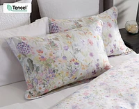 Gardenglow Floral Pillow Sham, Floral, White,