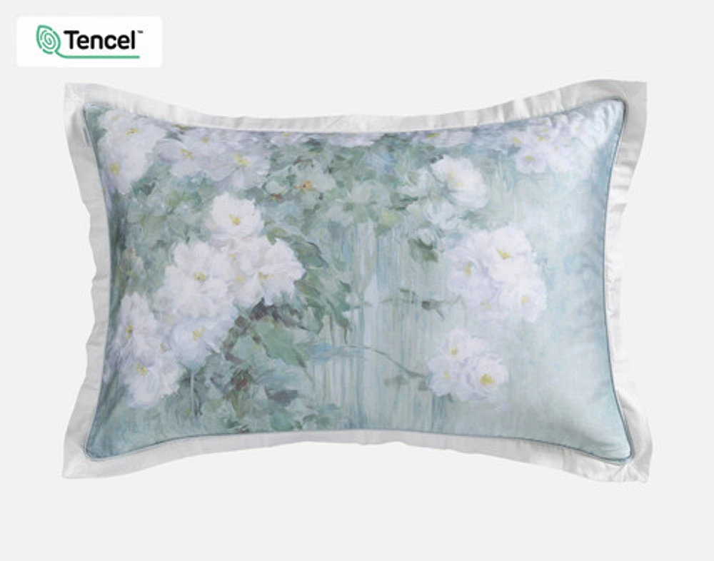 Persuasion Floral Pillow Sham, Floral, White,