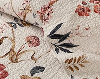 Felicity Cotton Quilt Set, Floral, Beige,