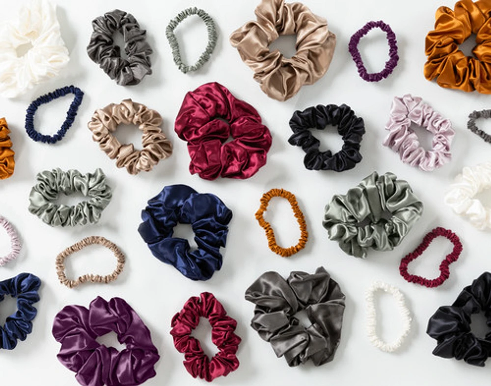 100% Mulberry Silk Scrunchies