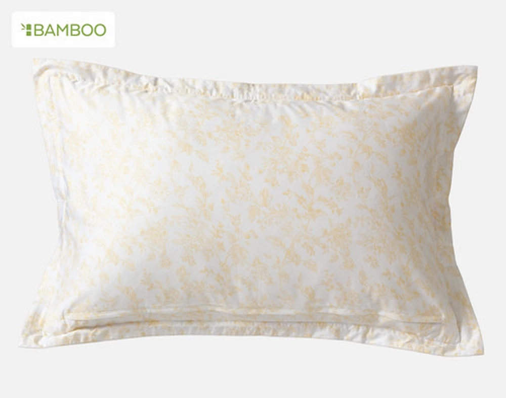 Corsage Floral Pillow Sham, Floral, White,