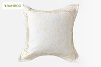 Corsage Euro Sham, Botanical, White, 26" x 26"