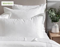 Monroe White Pillow Sham, Geometric,
