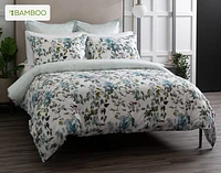 Seabreeze Botanical Duvet Cover, Bamboo Cotton, Botanical, Green,