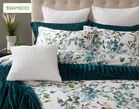 Seabreeze Botanical Duvet Cover, Bamboo Cotton, Botanical, Green,