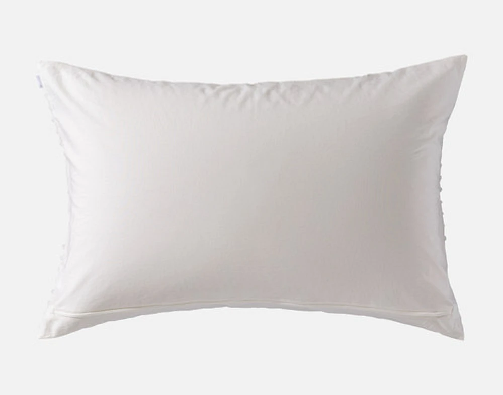 Caro Pillow Sham, Geometric, White,