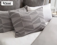 Mazama Pillow Sham, Geometric, Grey,