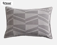 Mazama Pillow Sham, Geometric, Grey,