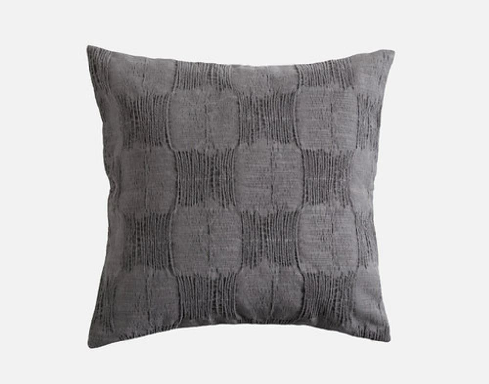 Mazama Square Cushion Cover, Geometric, Grey, 18" x 18"