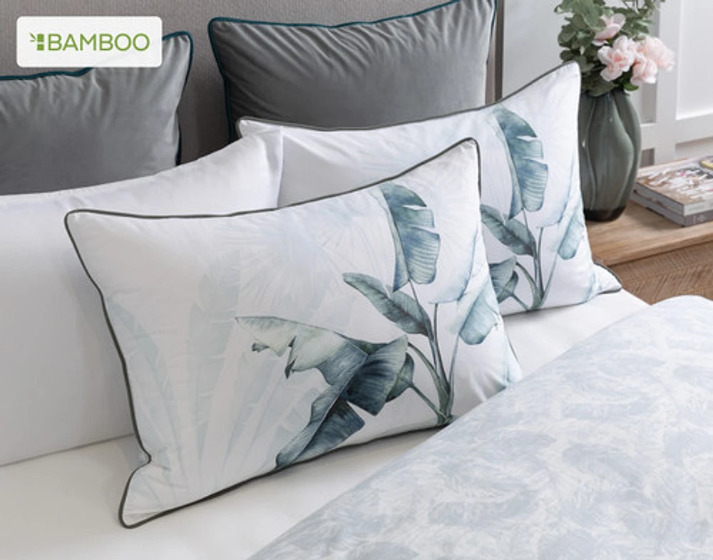 Yolanda Pillow Sham, Botanical, Blue,