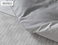 Marco Duvet Cover, Bamboo Cotton, Geometric, Grey,