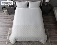 Marco Duvet Cover, Bamboo Cotton, Geometric, Grey,