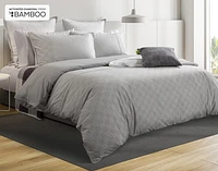 Marco Duvet Cover, Bamboo Cotton, Geometric, Grey,