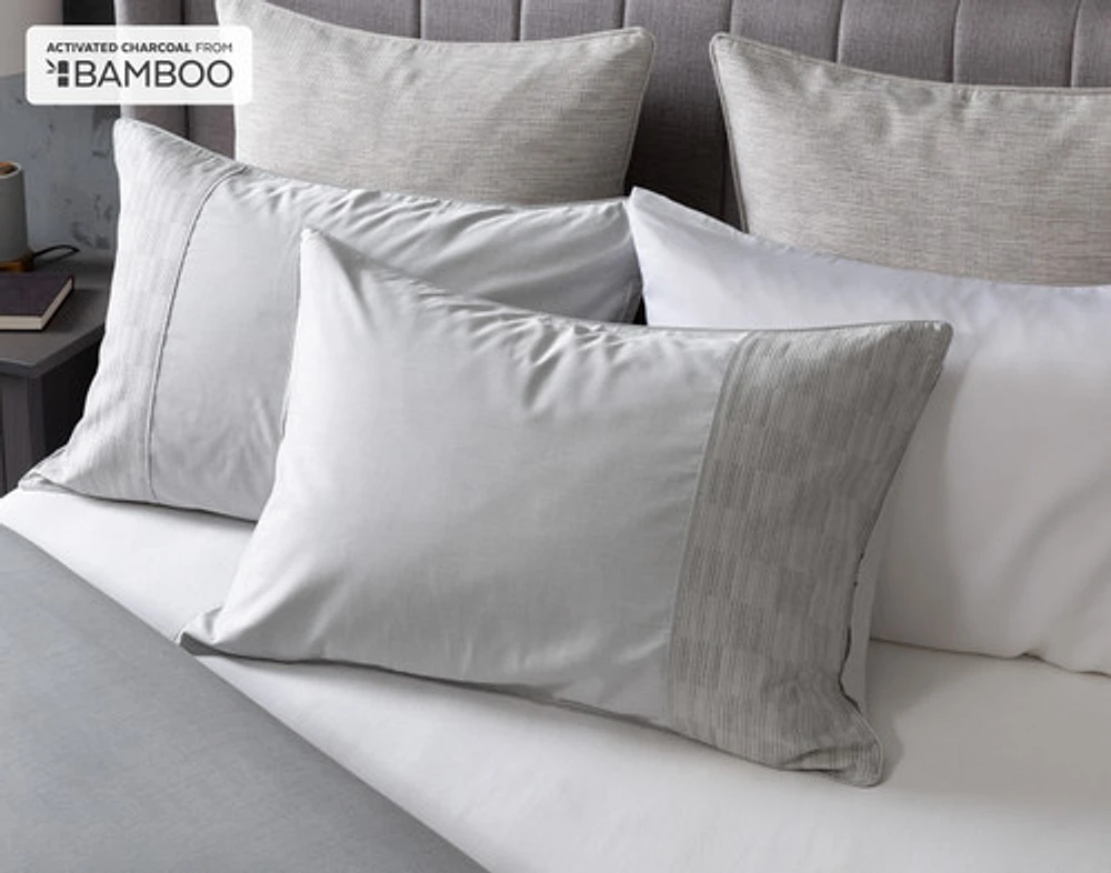 Marco Pillow Sham, Geometric, Grey,