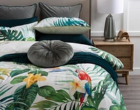 Palawan Tropical Duvet Cover, Cotton Set, Botanical, Green,
