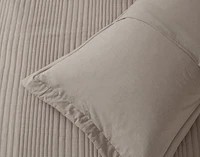 Mica Quilt Set, Geometric, Beige,