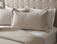Mica Quilt Set, Geometric, Beige,