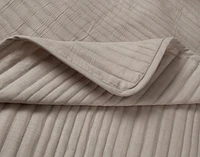 Mica Quilt Set, Geometric, Beige,