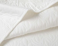 Claire Quilt Set, Geometric, White,