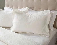 Claire Quilt Set, Geometric, White,