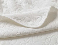 Claire Quilt Set, Geometric, White,