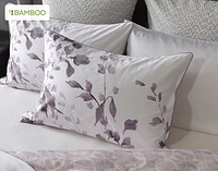 Casano Duvet Cover, Bamboo Cotton, Botanical, White,