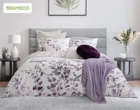 Casano Duvet Cover, Bamboo Cotton, Botanical, White,