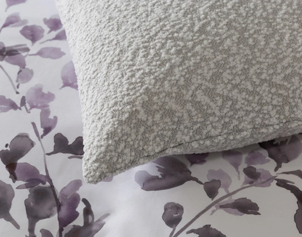Casano Square Cushion Cover, Geometric, Grey, 18" x 18"