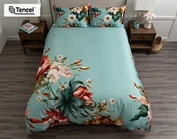 Rosetti Floral Duvet Cover, TENCEL Lyocell, Floral, Blue,