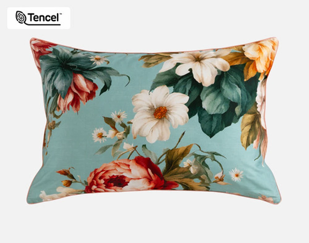 Rosetti Floral Pillow Sham, Floral, Blue,