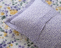 Keiley Cotton Quilt Set, Floral, Purple,