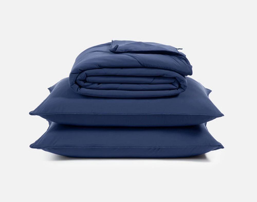 3-Piece Cool Bedding For Hot Sleepers Bundle - Midnight, Blue