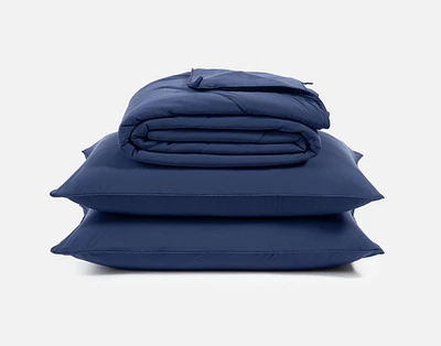 3-Piece Cool Bedding For Hot Sleepers Bundle - Midnight, Blue