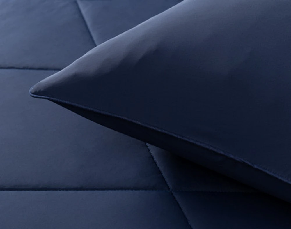 3-Piece Cool Bedding For Hot Sleepers Bundle - Midnight, Blue
