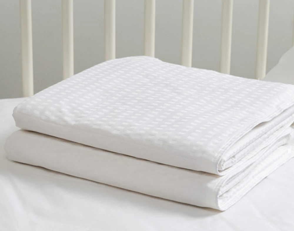 3-Piece Soft Slumber Crib-Sized Bedding Bundle, RDS Certified, White