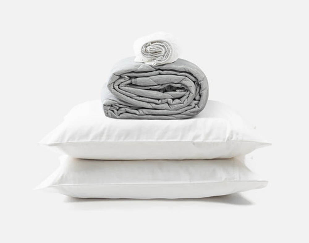 3-Piece Cooling Bamboo Bedding Bundle - Grey