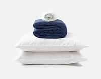 3-Piece Cooling Bamboo Bedding Bundle - Navy, Blue