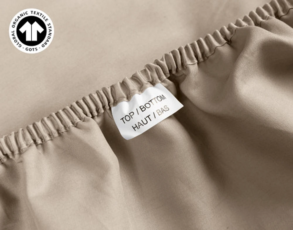300TC Organic Cotton Fitted Sheet