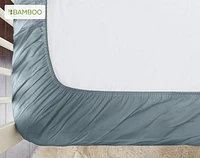 3-Piece Crib-Sized Bamboo Cotton Bedding Bundle - Spruce, RDS Certified, Green