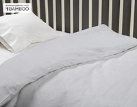 3-Piece Crib-Sized Bamboo Cotton Bedding Bundle - Charcoal, RDS Certified, Grey