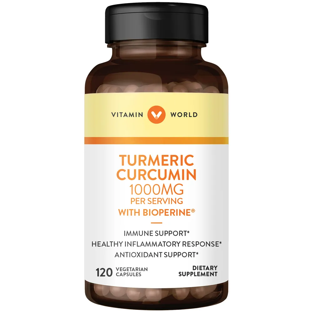 Turmeric Curcumin with Bioperine 1000MG 120 Rapid Release Capsules