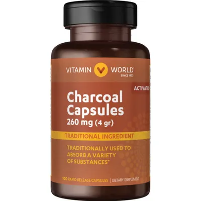 Charcoal Capsules (Activated) 260mg