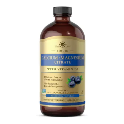 Blueberry Liquid Calcium Magnesium Citrate with Vitamin D3