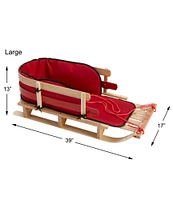 Kids' Pull Sled and Cushion Set