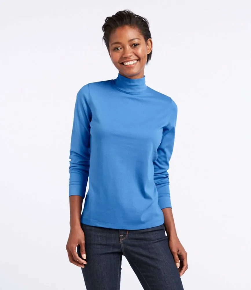 Women's L.L.Bean Interlock Mock-Turtleneck, Long-Sleeve